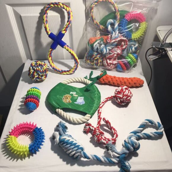 8-Pack Dog Rope Toy Set – Interactive Chew Toys for Puppies - Picture 2 of 14